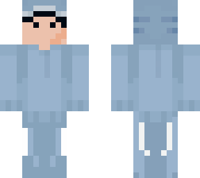 black hair guy in a kawaii shark costume