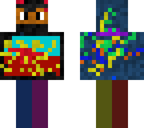 blue and rainbow