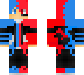 blue and red fire dragon