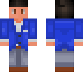 blue suit