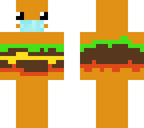 burger ***** with mask and noob face under