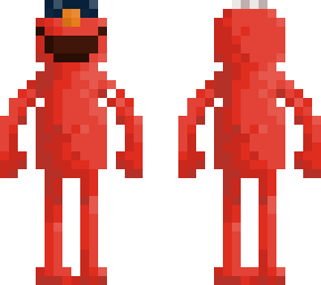 cool elmo with glasses that dont blend in with the background of the skin