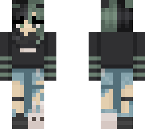 e-girl with bunny shoe edit