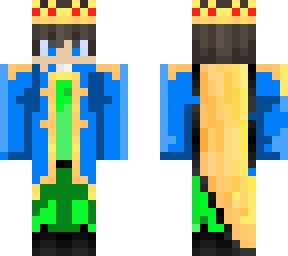 fancy king with blue and green