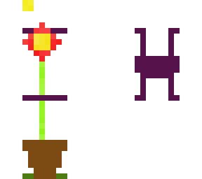 flower with backpack on