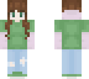 girl with green and pink hoodie