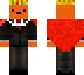 orange in a suit