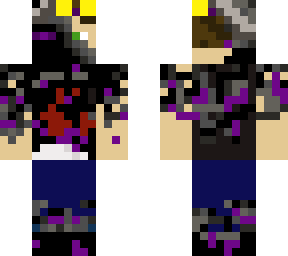 person and enderman with sad face mask