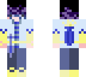 purple & blue boy (w/ arrows)