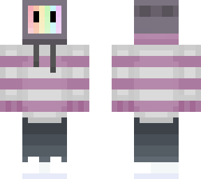 purple and white striped hoodie