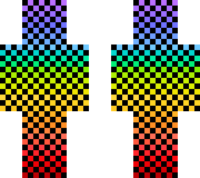 rainbow, black dots