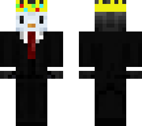 suit pinguin with crown