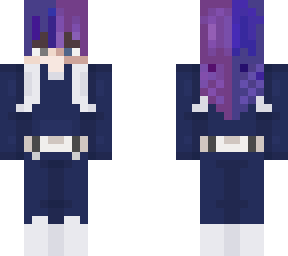 todoroki from my hero academia with purple and blue hair