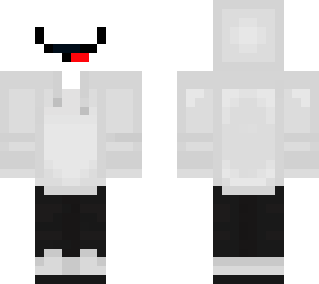 white skeppy with white hoodie (weird)