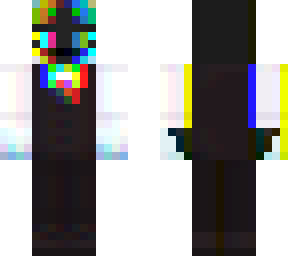 with glitchy suit