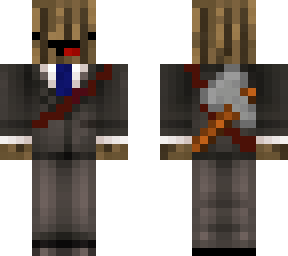 wood with tux and axe