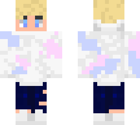 blonde with tie dye sweatshirt