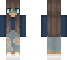 blue brunette