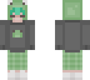 blue/green hair frog