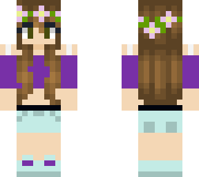 brown hair flower crown girl