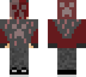 creeper dude hoodie (red/maroon)