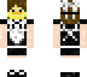 duck mask and maid outfit