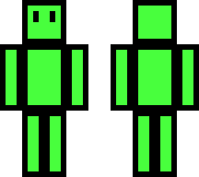 green outline man
