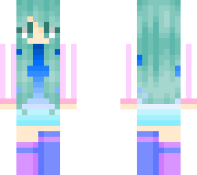 mint haired girl (credit in desc)