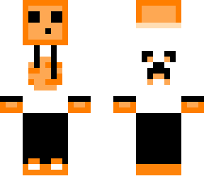 orange  slime hoodie with creeper
