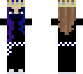 purple & blue hair with crown