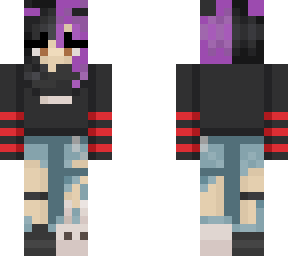 purple and black hair