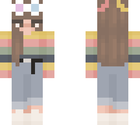 rainbow girl with cute glasses