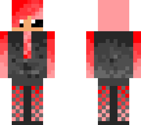 red and gray skater girl