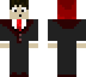 red boy in a suit