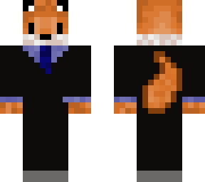 red fox in a suit