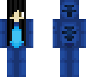 stitch onesie skin with black hair