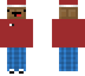 tasty gang with red hat and shirt  and blue pants