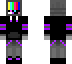 tv head gamer (purple and black)