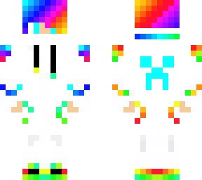 white rainbow skin