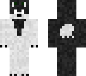winter the black and white springlock wolf