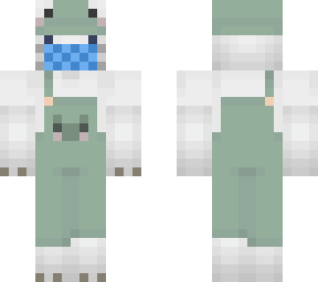 worker polar bear with mask