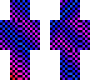 (fixed) chechered colourful neon skin