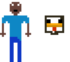 awful herobrine with chicken