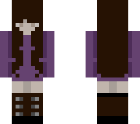 black hair purple girl