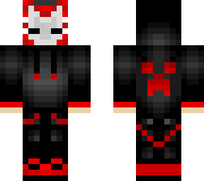 blond man with red cat mask