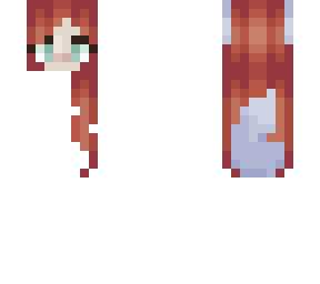 blue fox ears with red hair!