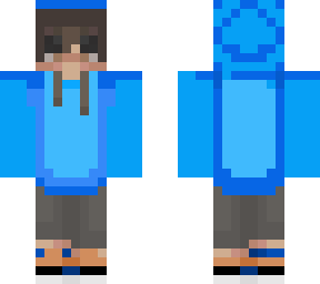 blue hoodie