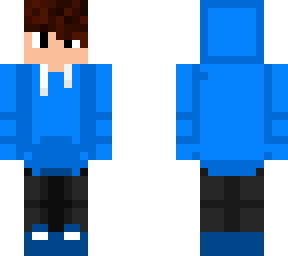 blue hoodied