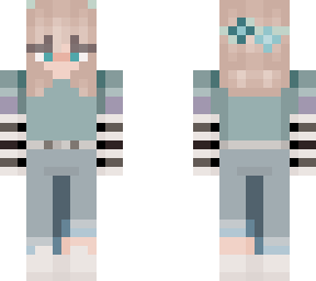 blue outfit
