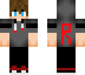 brown haired boy with an r on the back